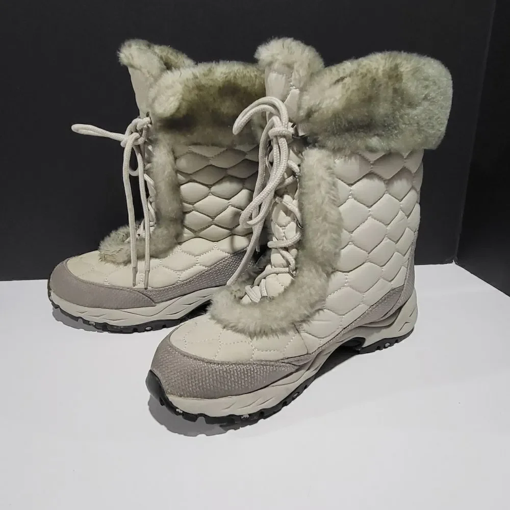 L.L.Bean Women's Quilted Winter Boots With Faux Fur
